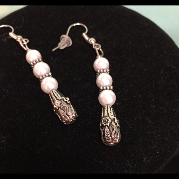 🇺🇸White Pearl, Rhinestone,Statement Necklace Set - Picture 3 of 4